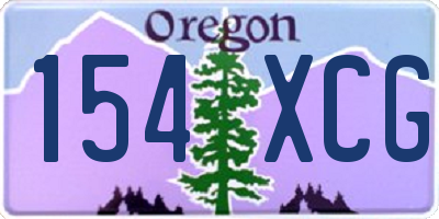 OR license plate 154XCG