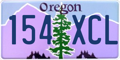 OR license plate 154XCL