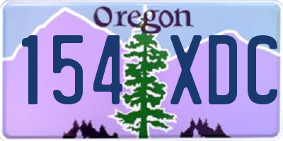 OR license plate 154XDC