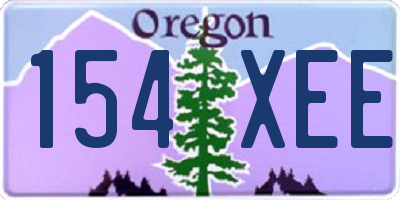 OR license plate 154XEE