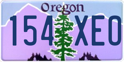 OR license plate 154XEO