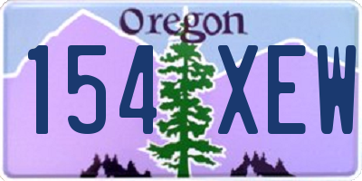 OR license plate 154XEW