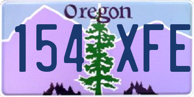 OR license plate 154XFE