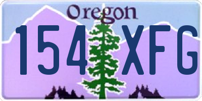 OR license plate 154XFG