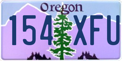 OR license plate 154XFU