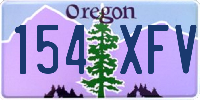 OR license plate 154XFV