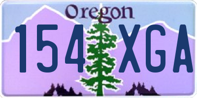 OR license plate 154XGA