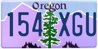 OR license plate 154XGU