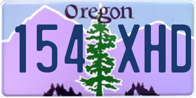 OR license plate 154XHD