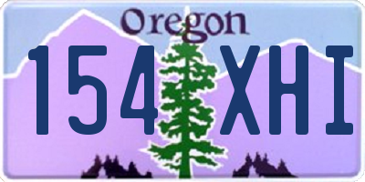 OR license plate 154XHI