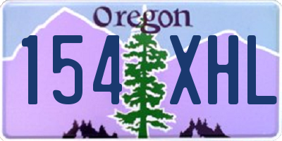 OR license plate 154XHL