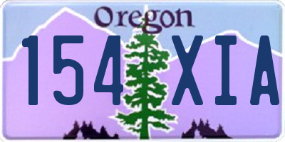 OR license plate 154XIA