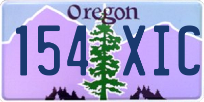 OR license plate 154XIC