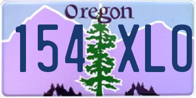 OR license plate 154XLO