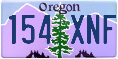 OR license plate 154XNF