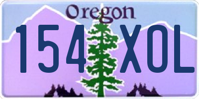 OR license plate 154XOL