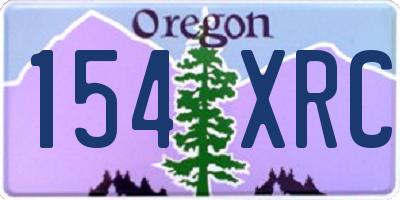 OR license plate 154XRC