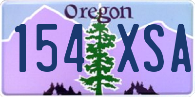 OR license plate 154XSA