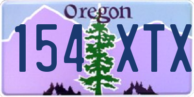 OR license plate 154XTX