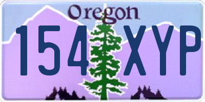 OR license plate 154XYP