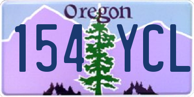 OR license plate 154YCL