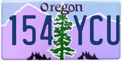 OR license plate 154YCU