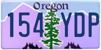 OR license plate 154YDP