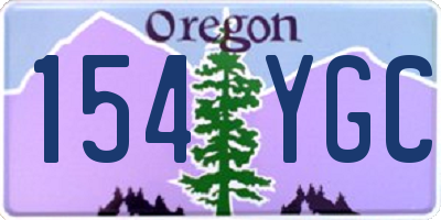 OR license plate 154YGC