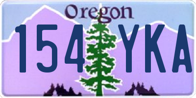 OR license plate 154YKA