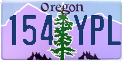 OR license plate 154YPL