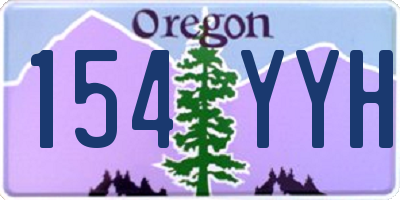OR license plate 154YYH