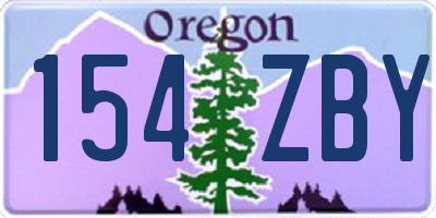 OR license plate 154ZBY