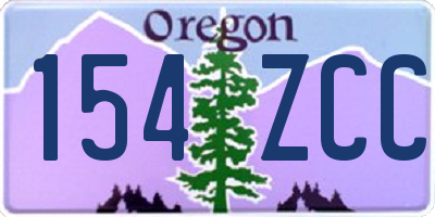 OR license plate 154ZCC