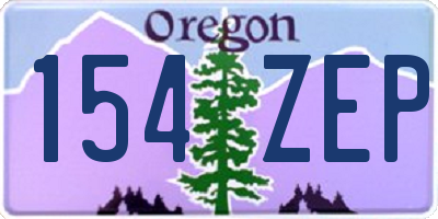 OR license plate 154ZEP