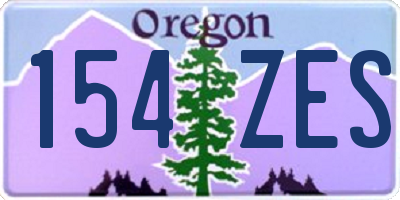 OR license plate 154ZES