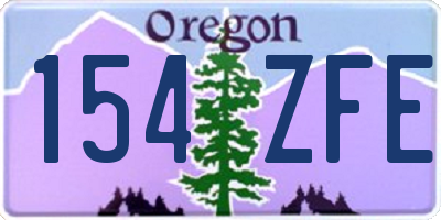 OR license plate 154ZFE