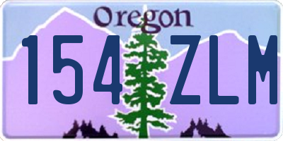 OR license plate 154ZLM