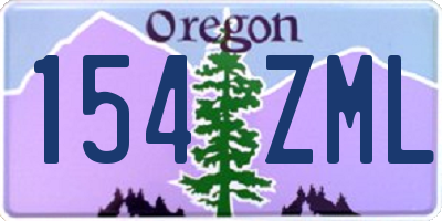 OR license plate 154ZML