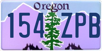 OR license plate 154ZPB