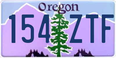 OR license plate 154ZTF