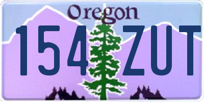 OR license plate 154ZUT