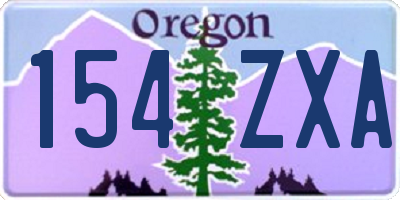 OR license plate 154ZXA
