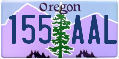OR license plate 155AAL