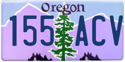 OR license plate 155ACV