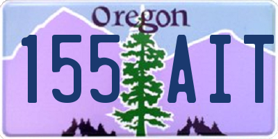 OR license plate 155AIT