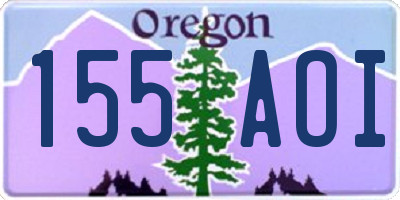 OR license plate 155AOI