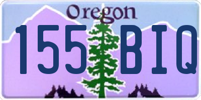 OR license plate 155BIQ