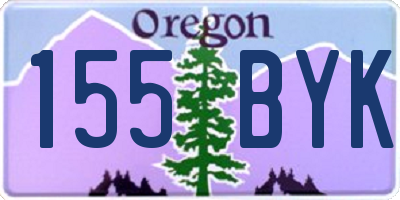 OR license plate 155BYK