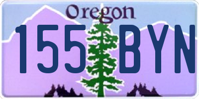 OR license plate 155BYN