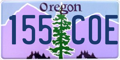 OR license plate 155COE